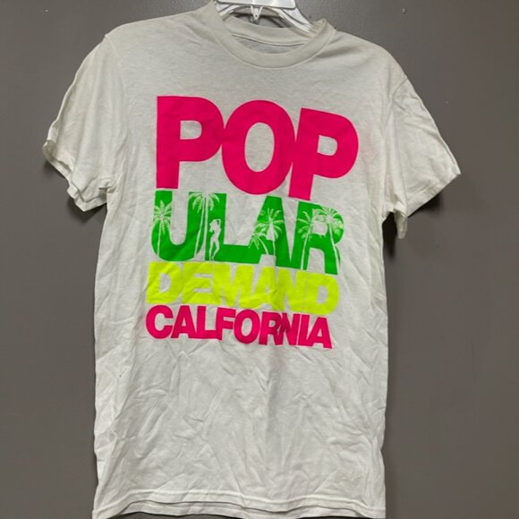 Popular Demand California Short Sleeve T-Shirt White Small - Picture 1 of 2